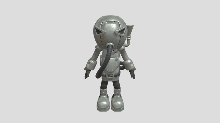 Steampunk Roboter 3D Model