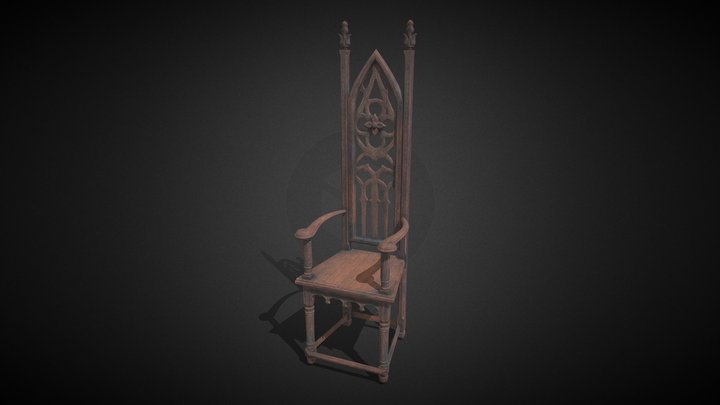 Wooden Chair 3D Model