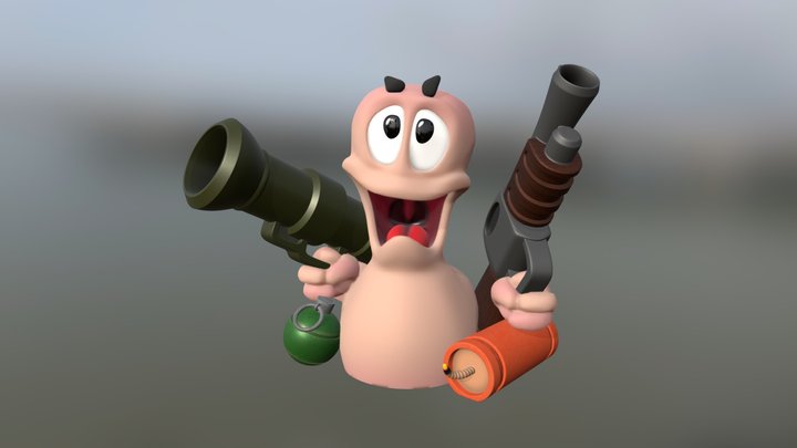 Worms (classic video game) 3D Model