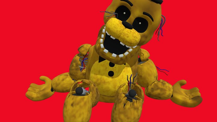 Fnaf AR Withered Golden Freddy 3D Model