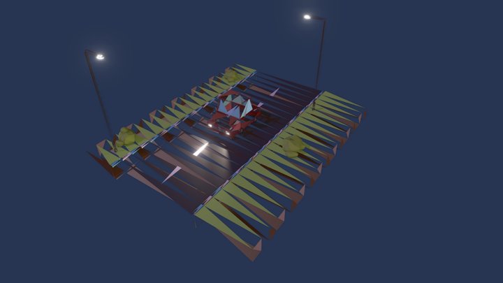 Driving in the night 3D Model