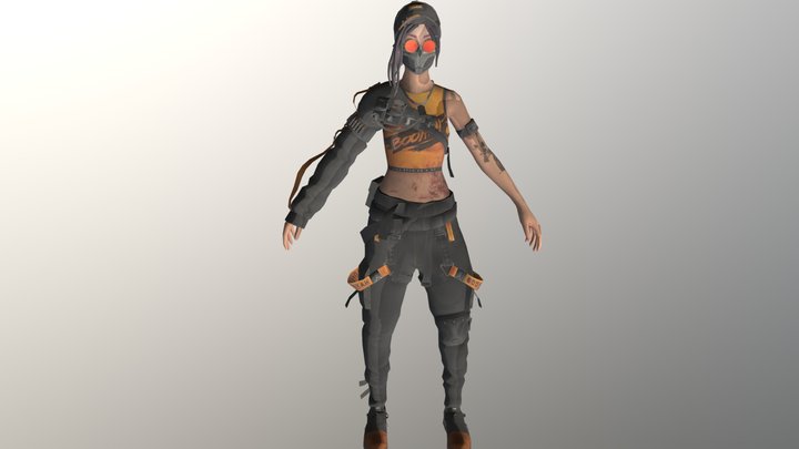 Free fire Booyah Girl 3D Model