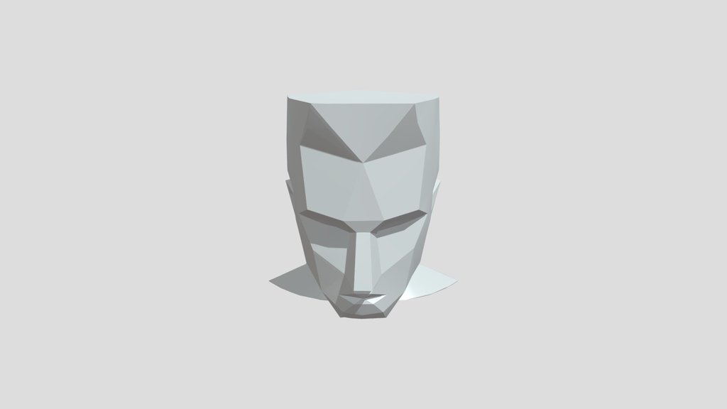 Low - poly human head