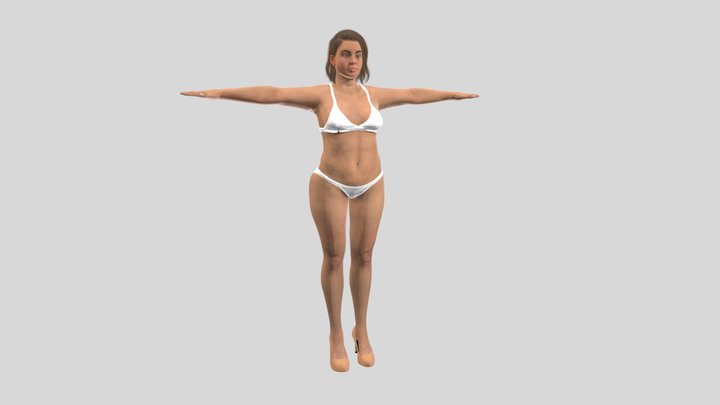 Curvy Girl Human model 3D Model