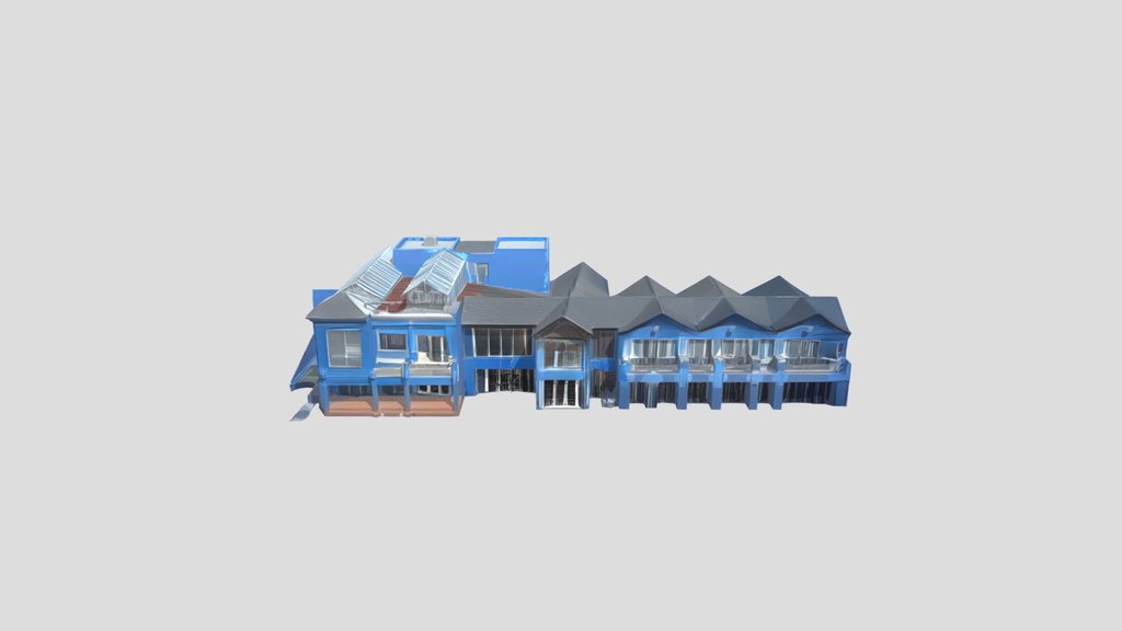Beachfront resort building complex.
