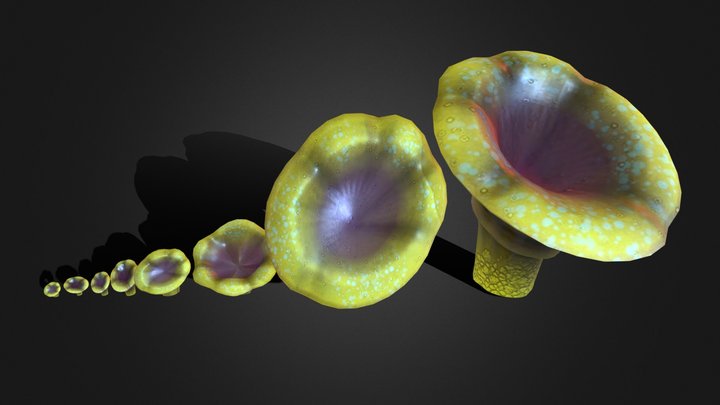 Trumpet Plant (Yellow) – Free 3D Model STL