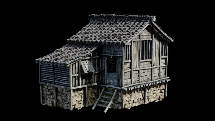 Wood Plant House 3D Model