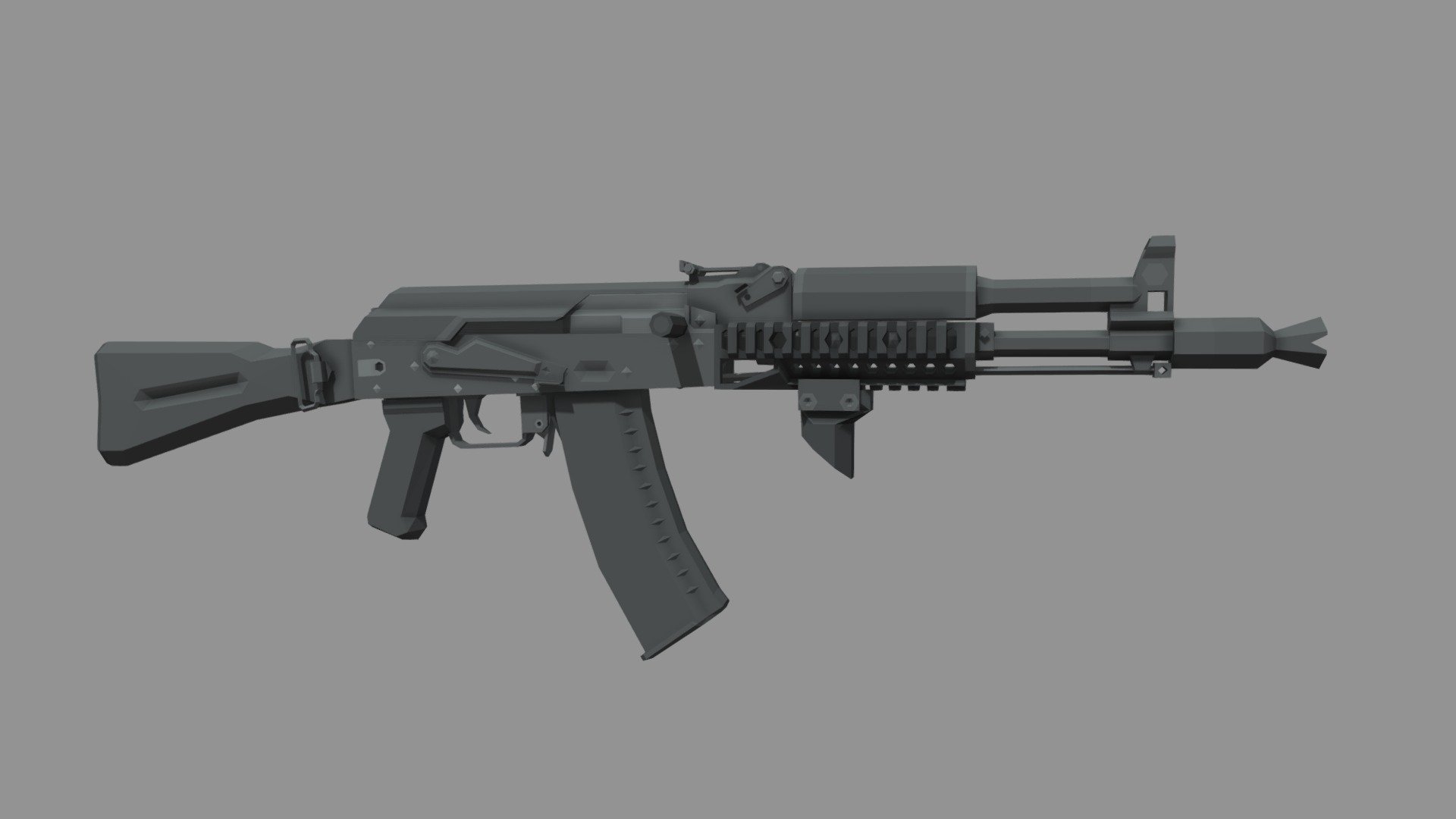 Low-poly AK-105 - Download Free 3D model by veightyfive [05484d5 ...