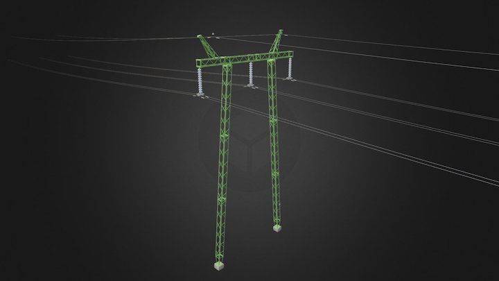 330 kV Power Line 3D Model