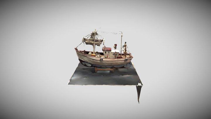 Fishing Boat Mesh 3D Model