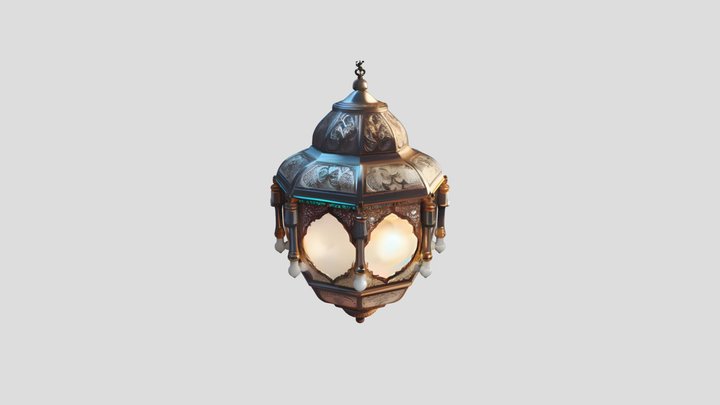 Realistic Islamic lantern , Ramadan lamp 3D Model