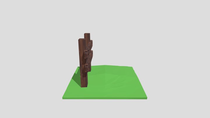 Learning to sculpt wooden fence lesson 3D Model
