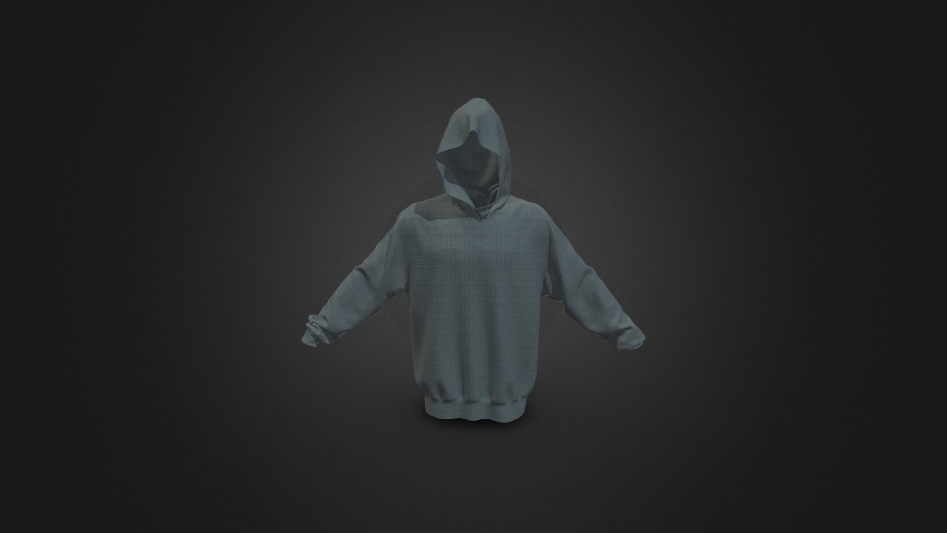 3D model hoody - This is a 3D model of the hoody. The 3D model is about a person in a garment.