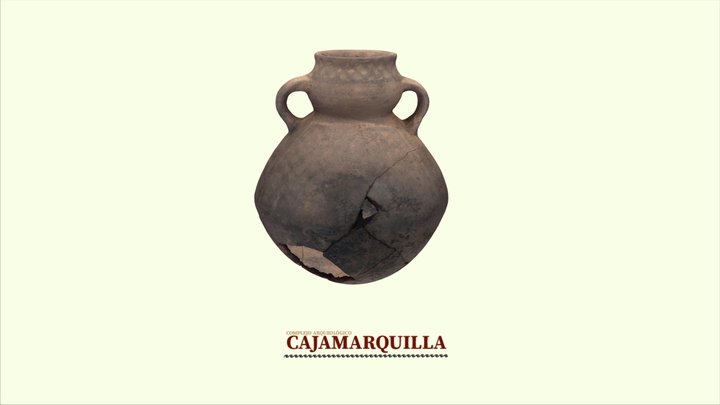 Vasija decorada (fragm) - P.A. Cajamarquilla 3D Model