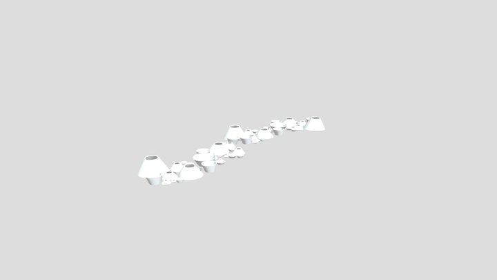 Dress 02 - Pattern 02 Lichens 02 3D Model