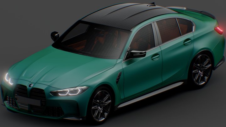 BMW M3 Competition G80 3D Model