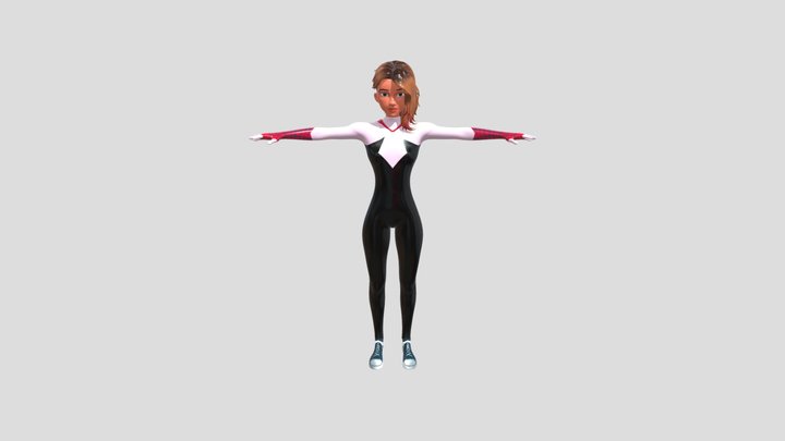 Spider- Gwen Unmasked 3D Model