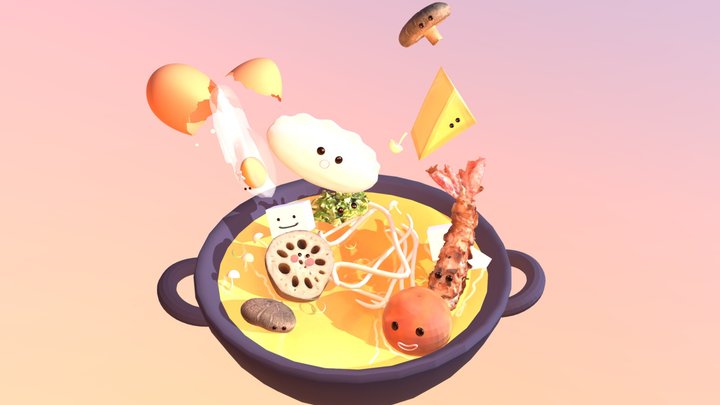 Potluck dinner 3D Model