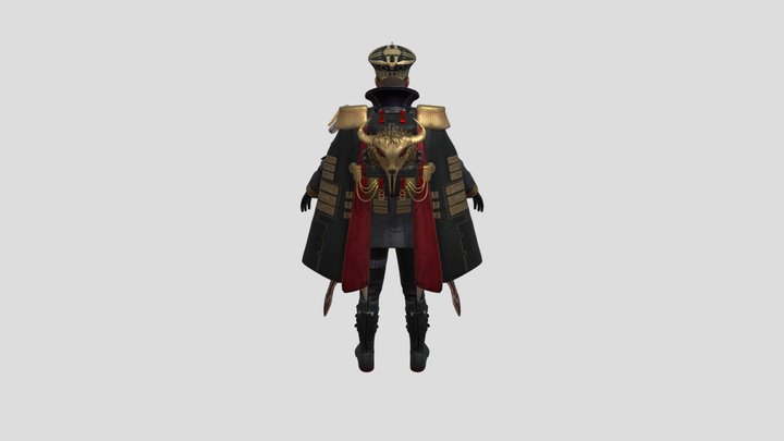 Red Commander set pubg 3D Model