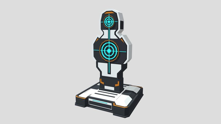 Low Poly Sci-Fi Target Dummy 3D Model