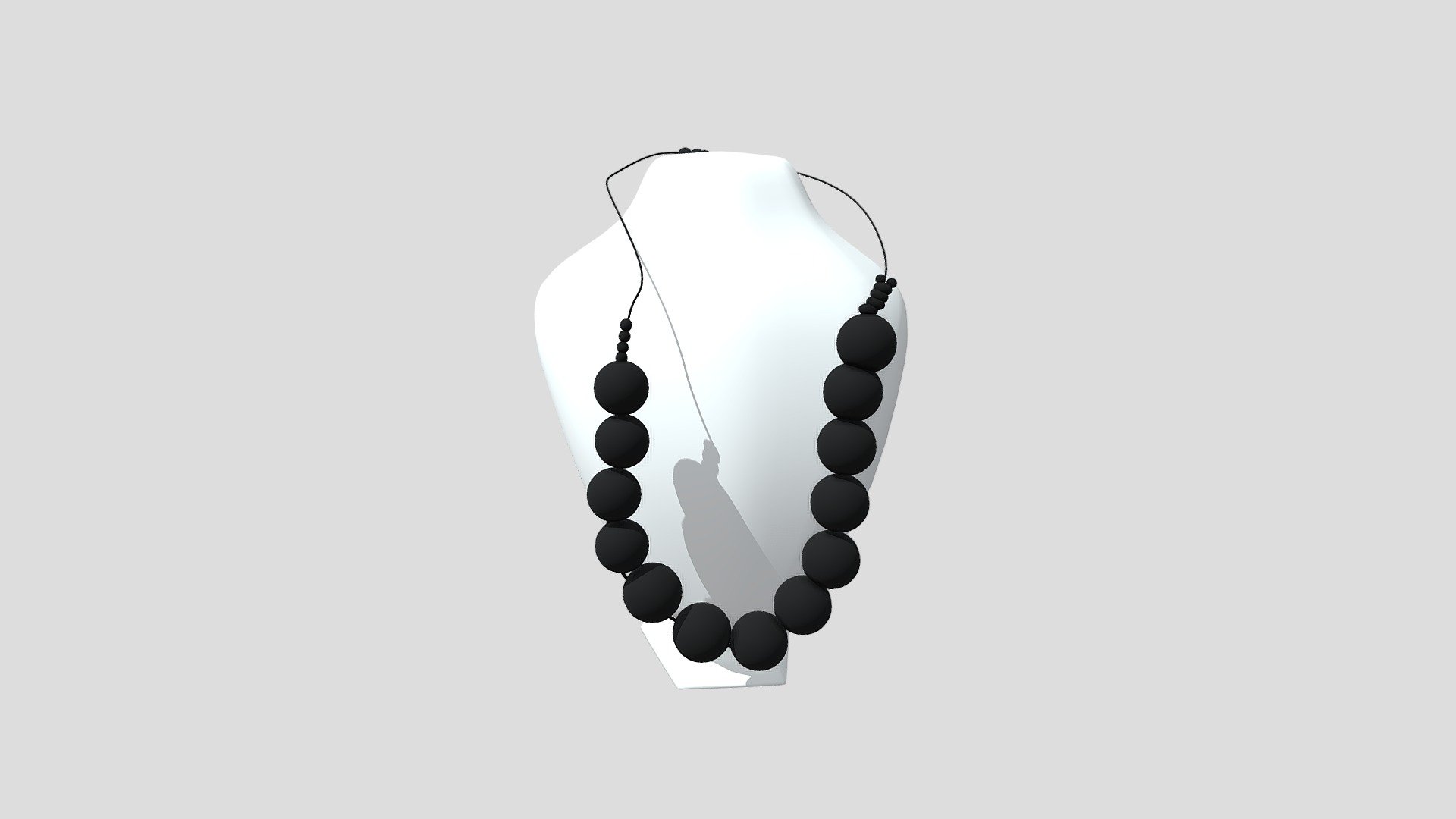 Black Ovasi Ceramic Necklace