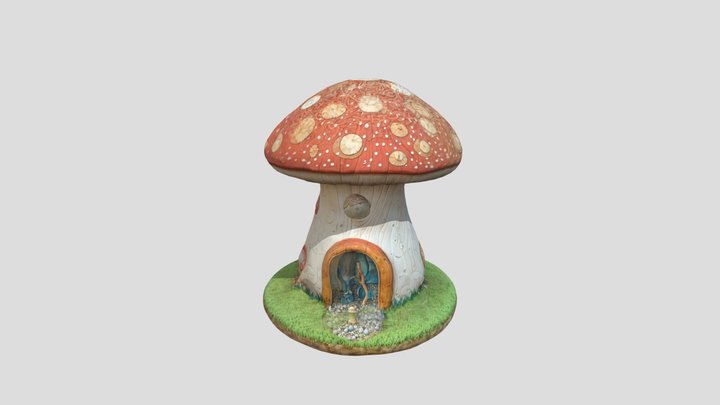 Create a whimsical mushroom 3D Model