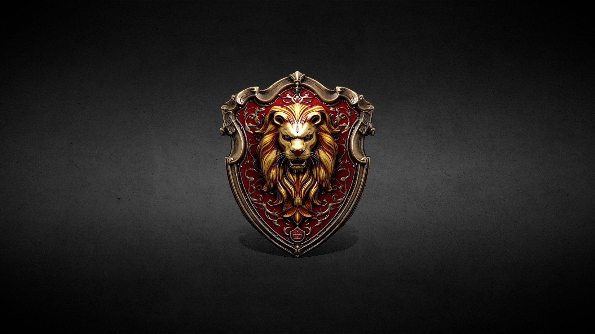 Gryffindor coat of arms, shield - Buy Royalty Free 3D model by mkxl