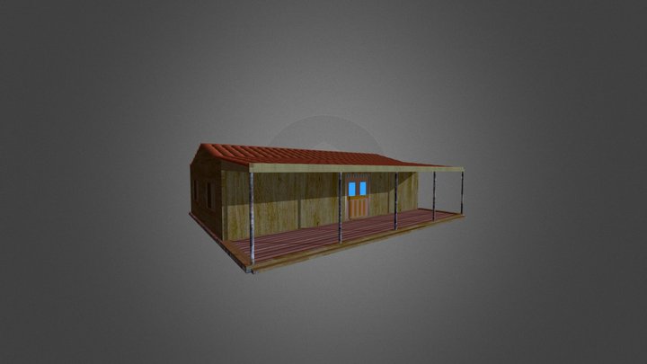 Wooden House 01 3D Model