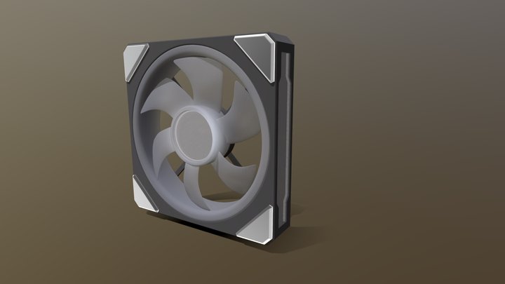 PC RGB Fan With Lian Li-Like Infinity Mirrors 3D Model