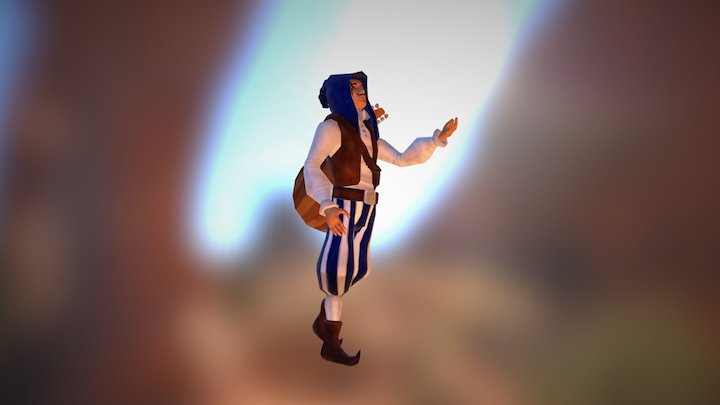 Bard Village Character 3D Model