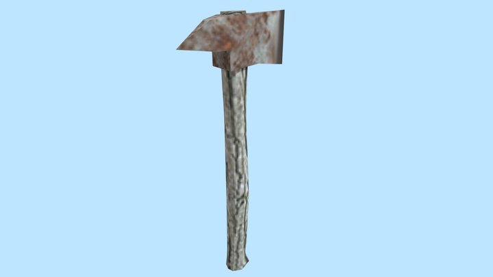 Retro PS1 Axe 3D Model
