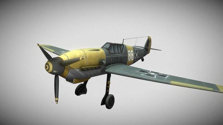 Messerschmitt Bf 109 Hand-Painted 3D Model