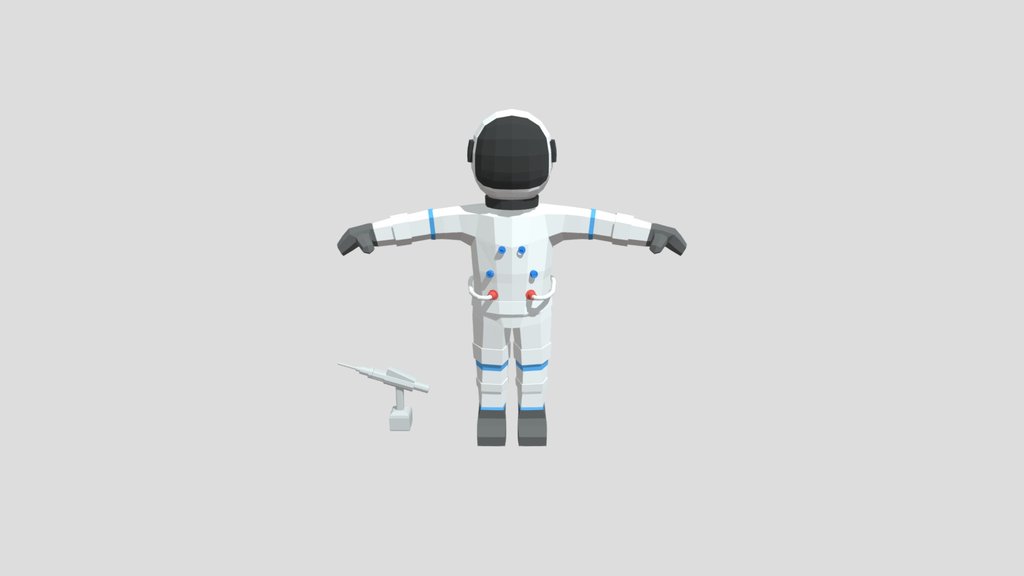 Low Poly Astronaut Rigged