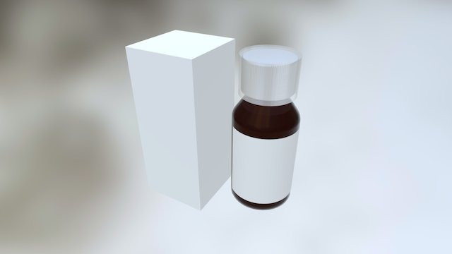 Bottle and Box 60ML 3D Model