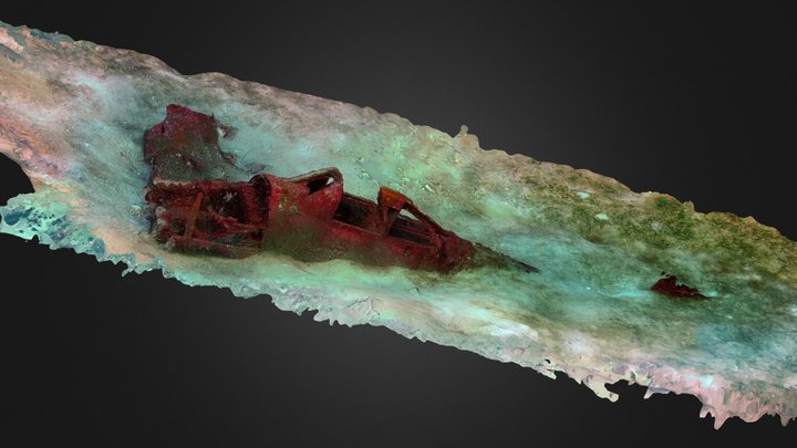 Submerged F8F Bearcat Pensacola, FL (4) 3D Model