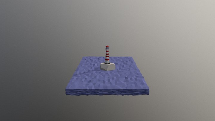Low Poly Light house 3D Model