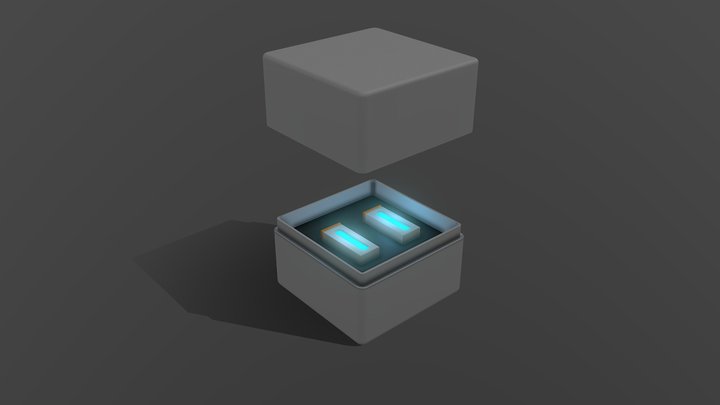 Supply Crate with Two Vials | Simple/Stylised 3D Model