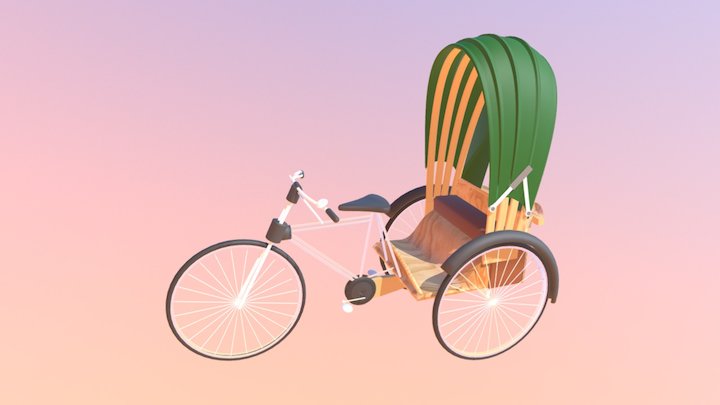 Rikshaw 3D Model