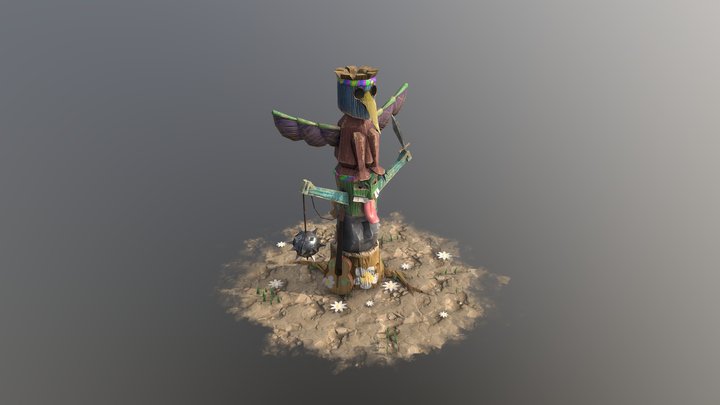 Dangerous Hippie Totem 3D Model
