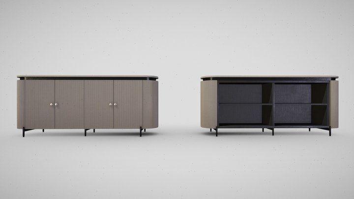 Sideboard: Aquilla Curved 3D Model