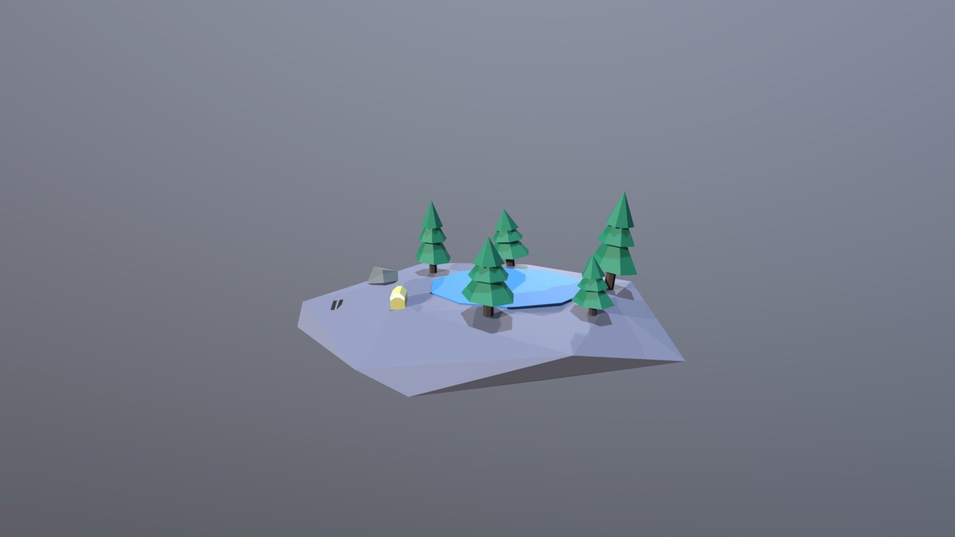 low-poly island