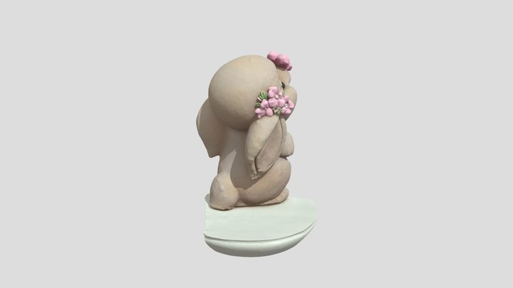 Cute Bunny Figurine - Trellis 3D vs SupaVoxel