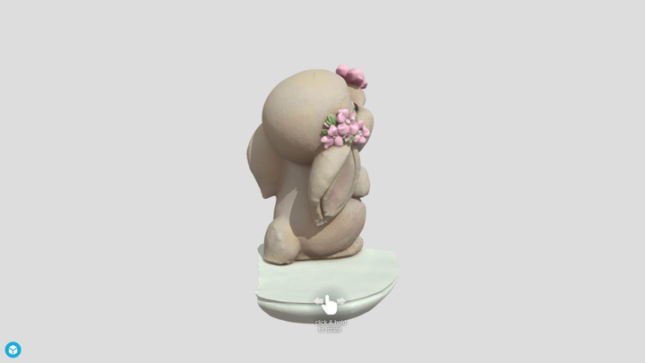 Cute Bunny Figurine - Trellis 3D vs SupaVoxel
