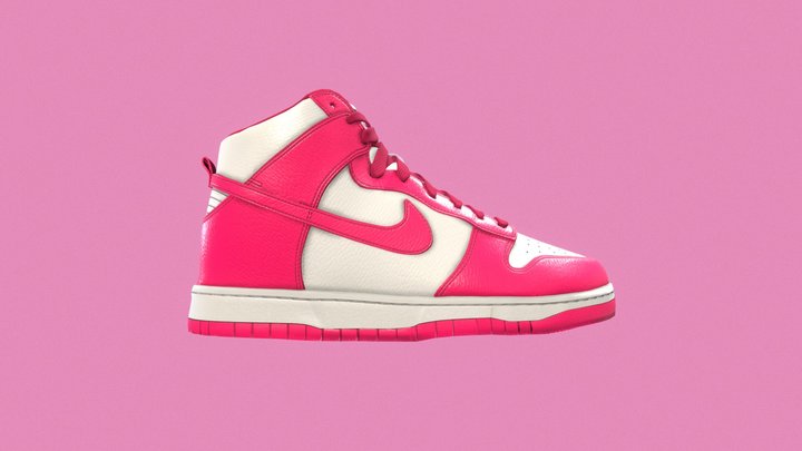 Nike High Dunk High Pink Prime (W) 3D Model