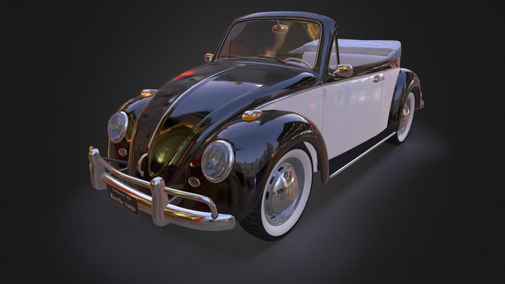 Beetle Convertible - Volkswagen Fusca 3D Model