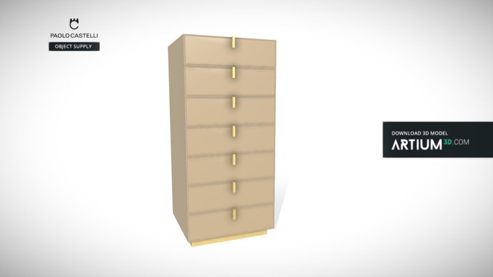 Chest of drawers7 Fine Collection-Paolo Castelli 3D Model