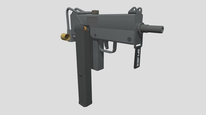 Lowpoly Mac10 3D Model