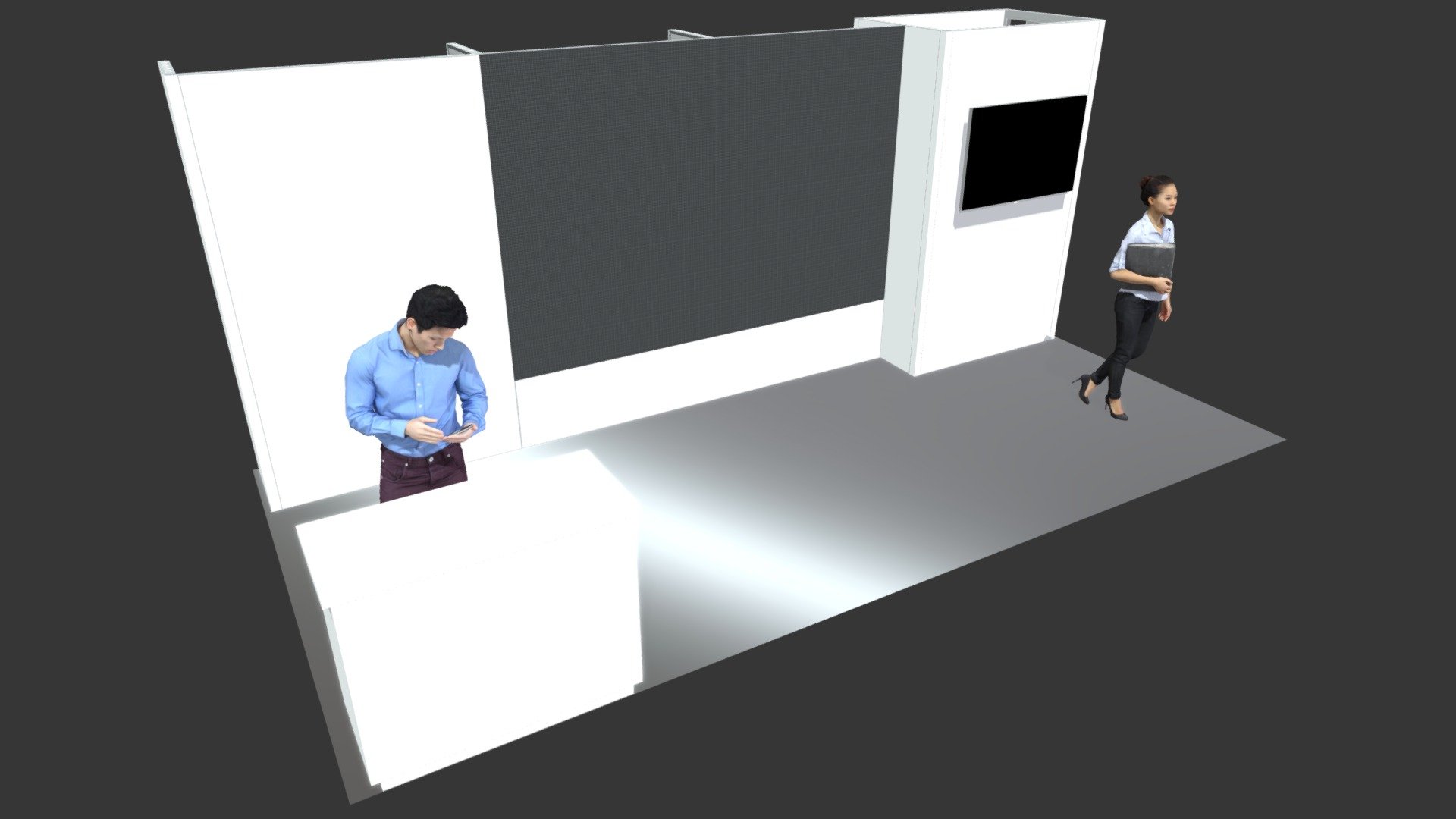 10x20 LED Video Booth with Storage Room - 3D model by airborne visuals ...