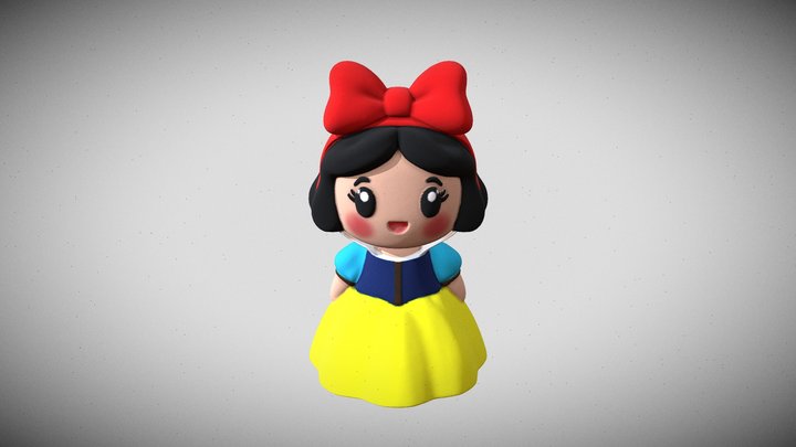Snow White Princess 3D Model