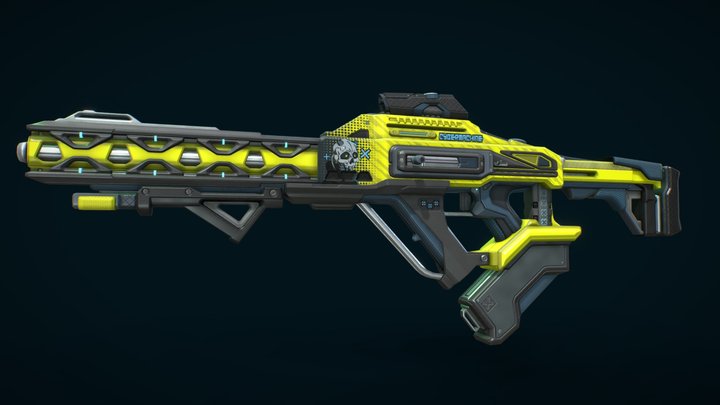 Sci-Fi Rifle [YELLOW] 3D Model